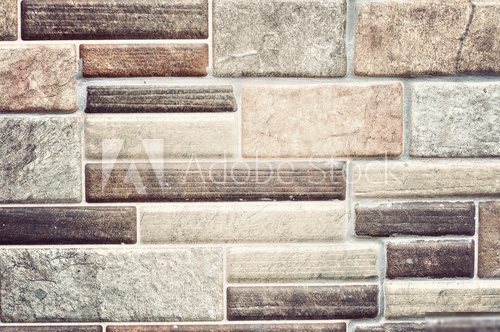 Classic brick wall in vintage style.
