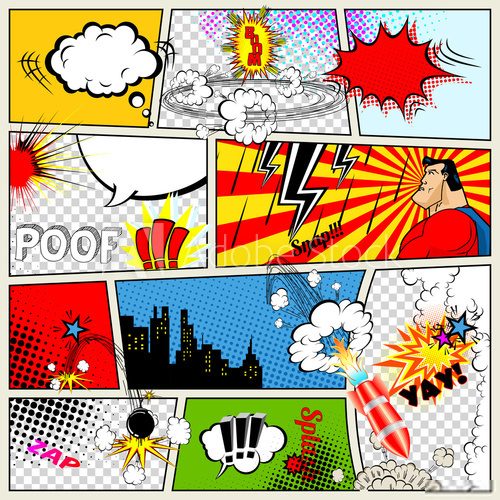 Comic-Action in leuchtenden Farben