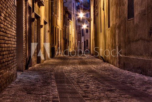 dark alley in the old town 