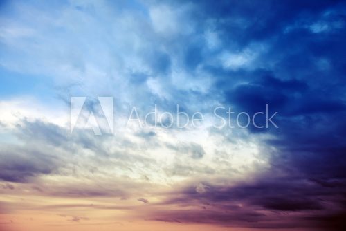 Dark colorful stormy sky with cloud 