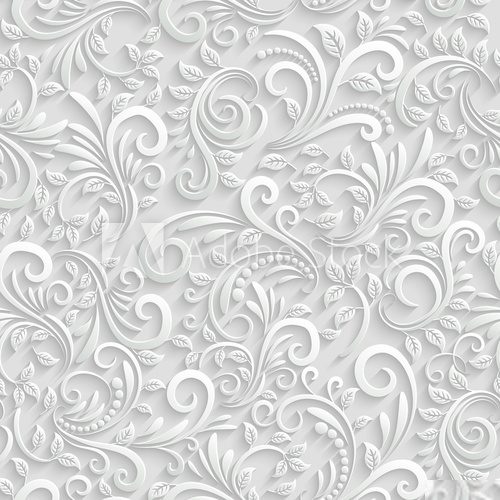 Elegante Barockspiralen in Relief