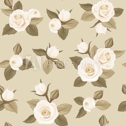 Elegante Rosen vor beigem Hintergrund