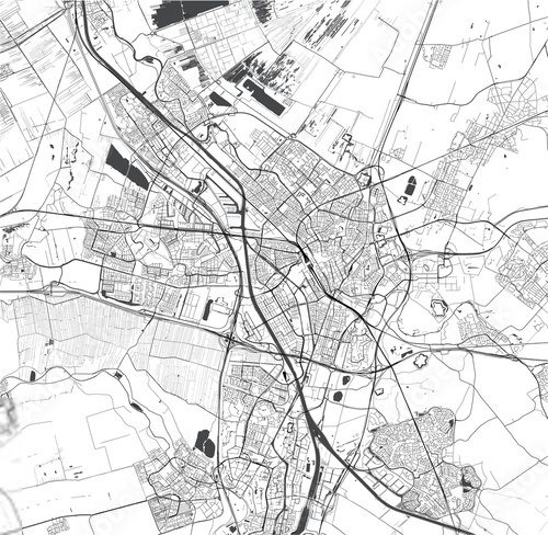 Elegante Topografie in Schwarz-Weiß