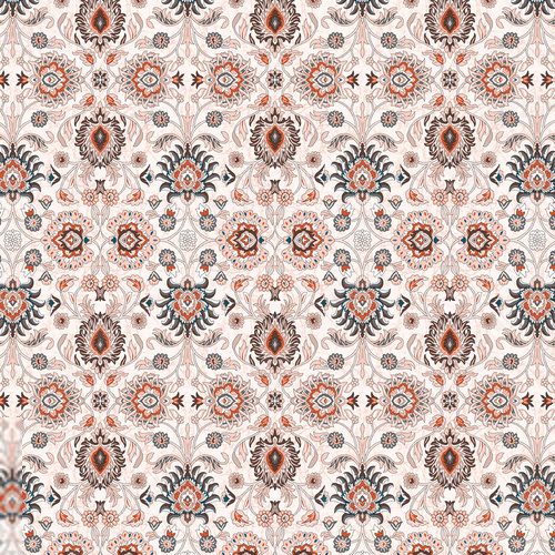 Ethnic Geometric boho seamless pattern. colourfull Repeating background. floral Cloth design, wallpaper.