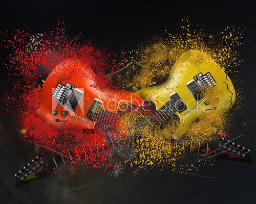 Explosives Duett elektrischer Gitarren