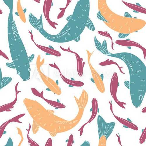 Fishes seamless pattern 
