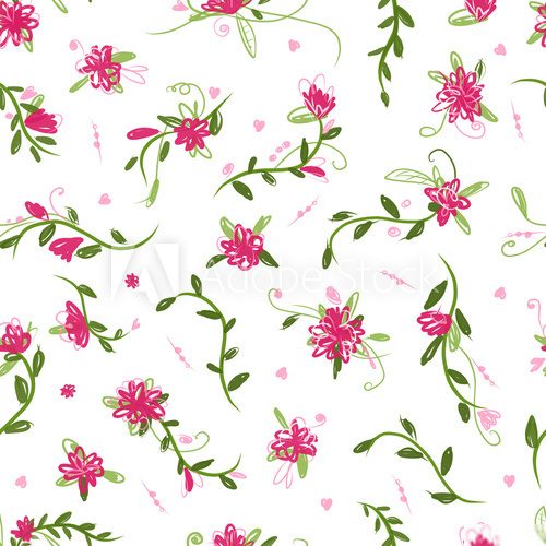 Floral seamless pattern for your design 
