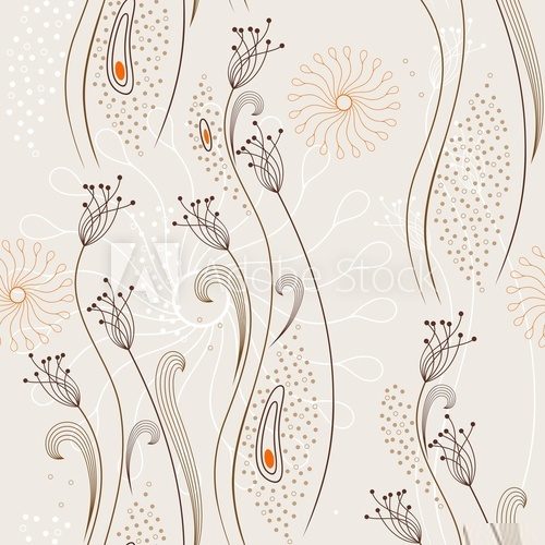 Flowers fantasy. Cute floral seamless pattern . 