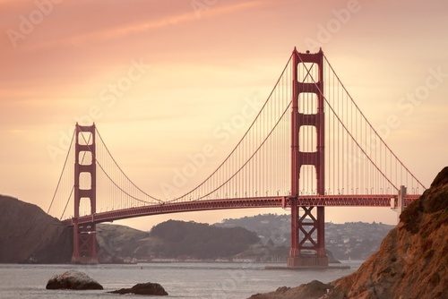 golden gate bridge at sunset