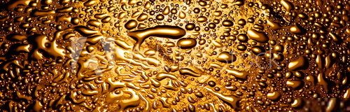 Golden schimmernde Tropfenwelt