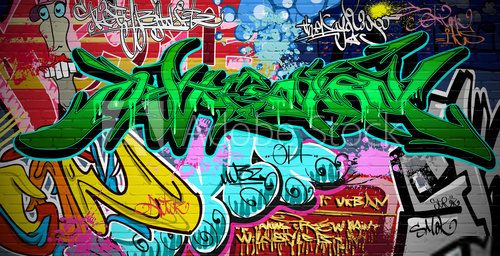 Graffiti Art Vector Background Urban wall