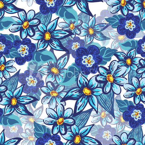 Handdrawn floral seamless pattern 