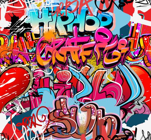 Hip hop graffiti urban art background