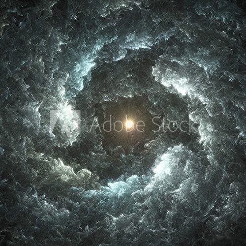 Hurricane clouds and star abstract background 