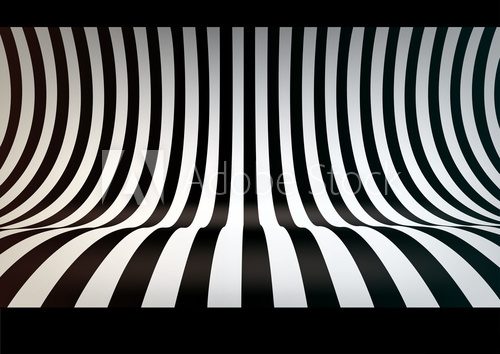 Illusionäre Wellen in Schwarz-Weiß