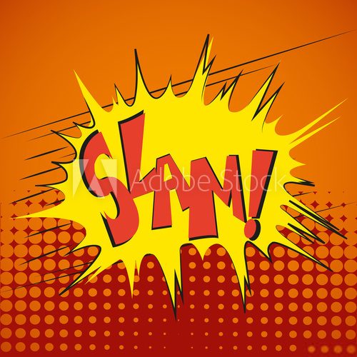 Kraftvolle Explosion im Pop-Art-Stil