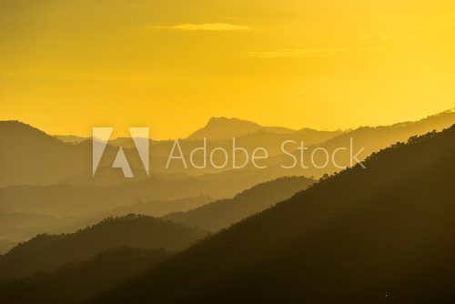 Landscape Mountain and Sky in Morning of Loei Province