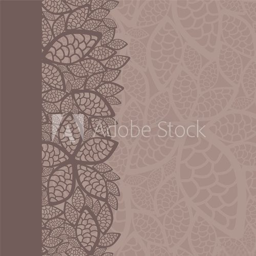 leaf pattern border and background