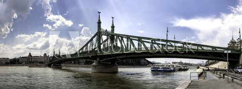 Liberty bridge in Budapest Hungary 