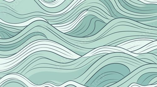 Oceanic Resonance: Soothing Wave Patterns in Blue and Green