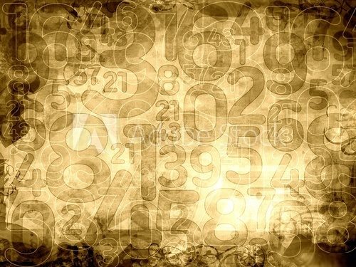 old numbers sepia texture or background