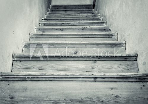 Old stairs to the attic 