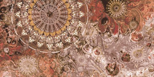 Ornamentales Mandala in Brauntönen