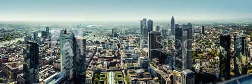 Panoramic view of Frankfurt am Main city, Germany 