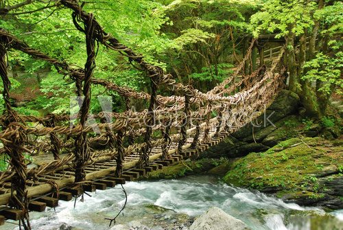 Pont de lianes et bambou Kazura-bashi Ã  Oku Iya, Shikoku 