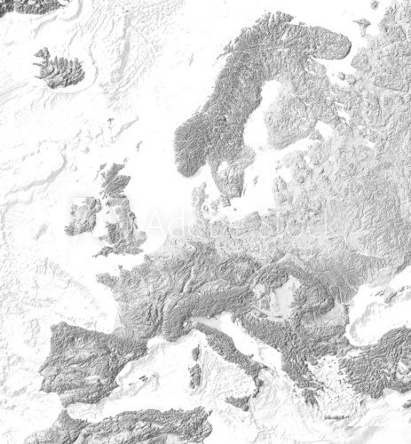 Reliefkarte von Europa 