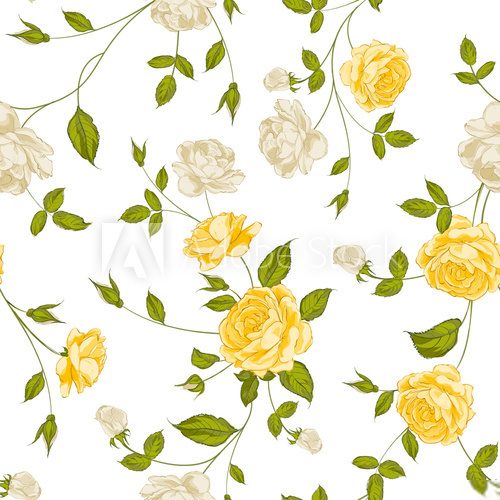 Roses, floral background, seamless pattern. 