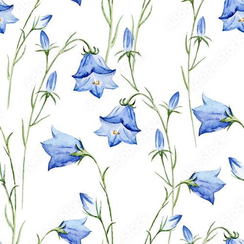 Sanfte blaue Glockenblumen-Choreografie