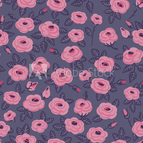 Seamless pattern of roses. 