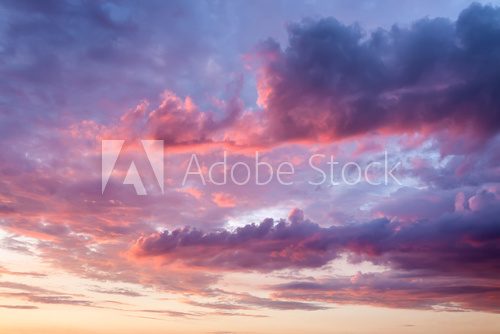 Sky with beautiful clouds at sunset 