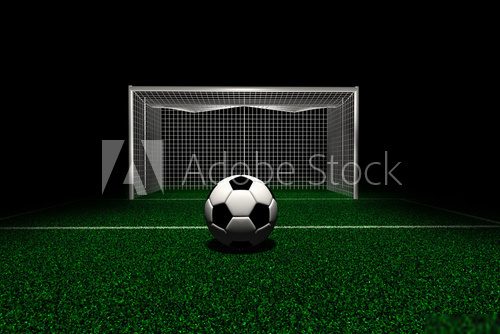 Spannung am Fußballtor in der Nacht