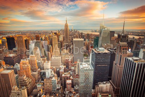 Städtische Dämmerung über New York