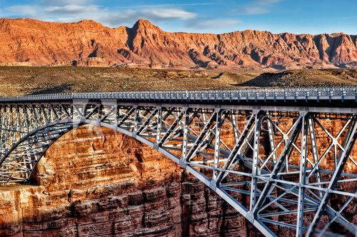 Steel bridge over canyon - grand canyon 01 