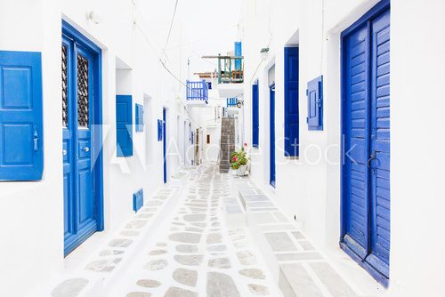 Street in Mykonos town, Mykonos island, Cyclades, Greece