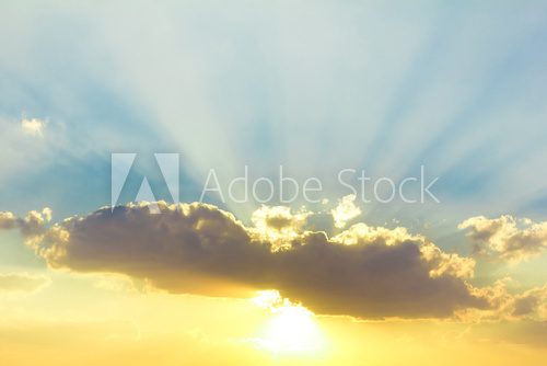 Sunrise Sky With Lighted Clouds 