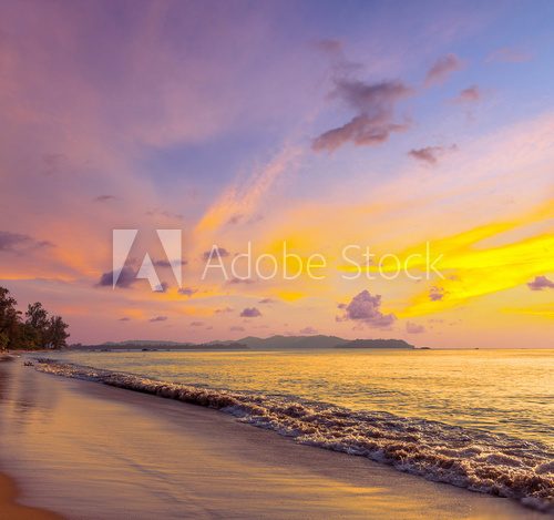 Sunset on Khao Lak beach. Thailand.