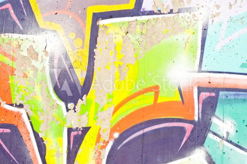 Urban graffiti close-up 