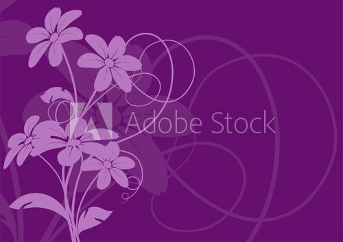 vecteur sÃ©rie - bouquet de fleurs sur fond violet 