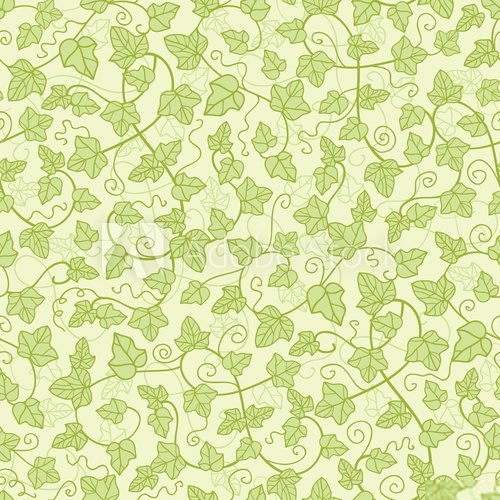 Vector ivy plants seamless pattern background with hand drawn 