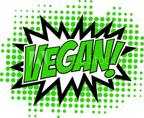Vegan, Comic Book Style, Sprechblase 