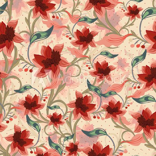 Vintage floral seamless background 