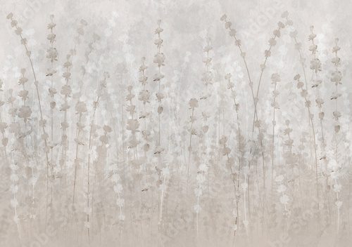watercolour flowers, botany, wildflowers, mural, fresco, wallpaper