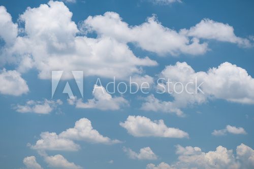 White clouds with blue sky in summer