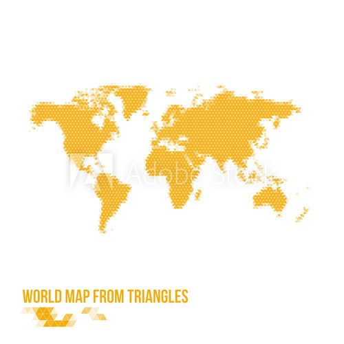 World Map From Triangles 