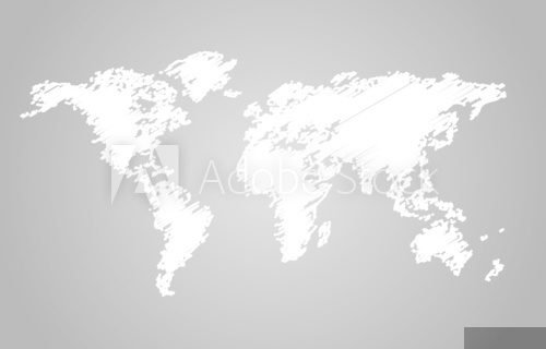 World map scribble style vector