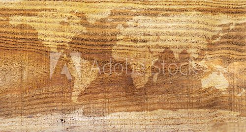 World map wood texture 